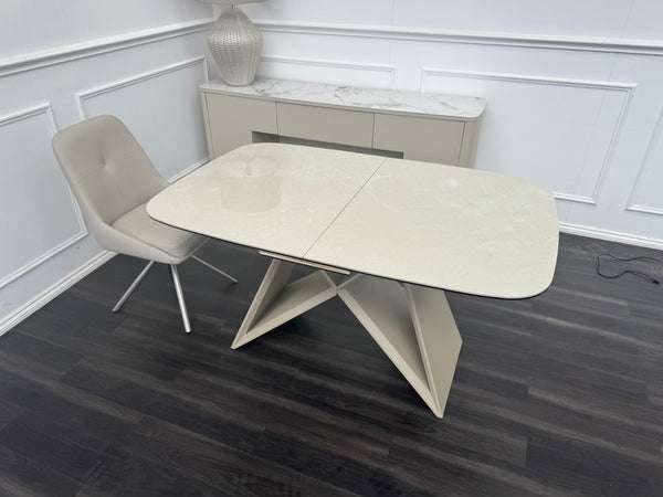 Mirage Small Extending Dining Table marble-effect ceramic top 140-170cm