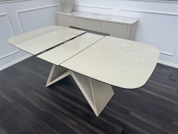 Mirage Small Extending Dining Table marble-effect ceramic top 140-170cm