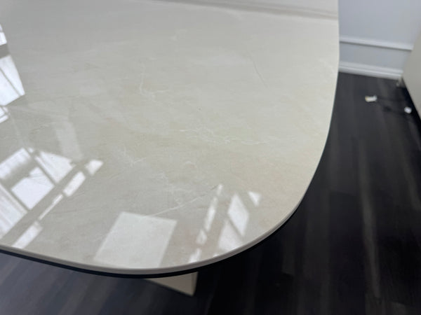 Mirage Small Extending Dining Table marble-effect ceramic top 140-170cm