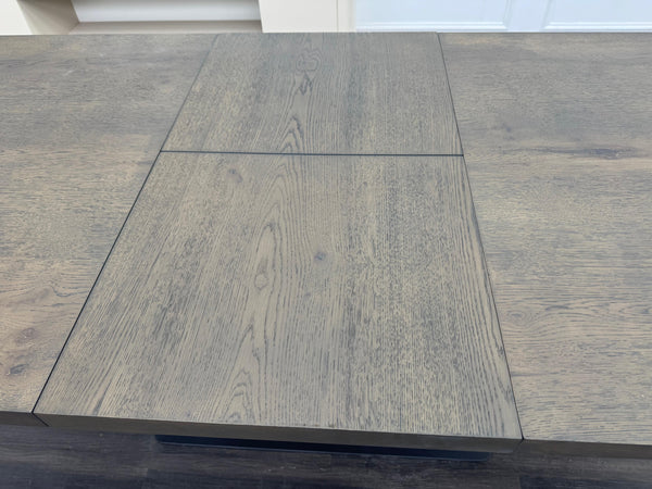 Jai Large Extending Dining Table Dark Oak Wooden Top 180-230cm