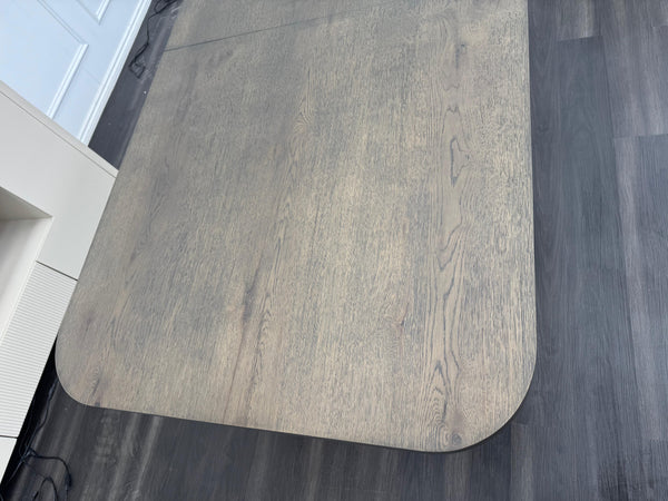 Jai Large Extending Dining Table Dark Oak Wooden Top 180-230cm