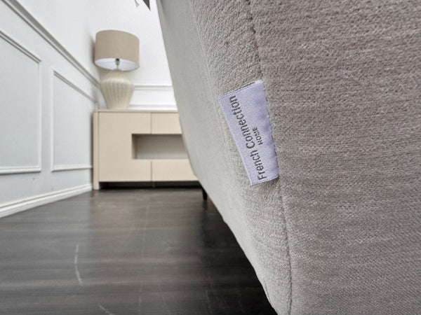 French Connection Zinc Cream Cuddle Loveseat Sofa Set