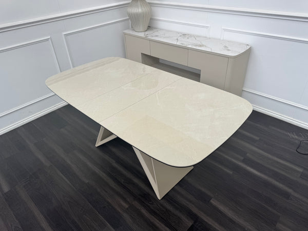 Mirage Small Extending Dining Table marble-effect ceramic top 140-170cm