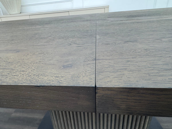 Jai Large Extending Dining Table Dark Oak Wooden Top 180-230cm