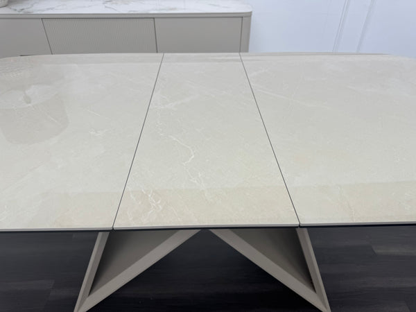 Mirage Small Extending Dining Table marble-effect ceramic top 140-170cm