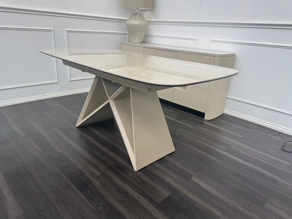 Mirage Small Extending Dining Table marble-effect ceramic top 140-170cm