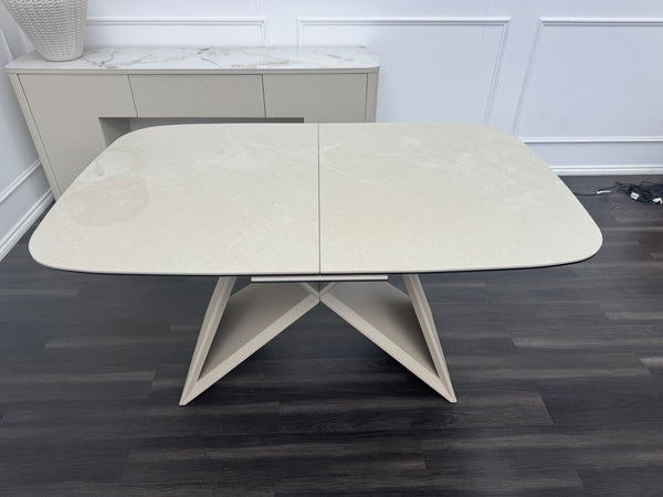 Mirage Small Extending Dining Table marble-effect ceramic top 140-170cm
