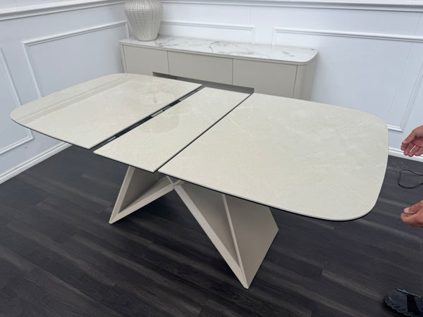Mirage Small Extending Dining Table marble-effect ceramic top 140-170cm