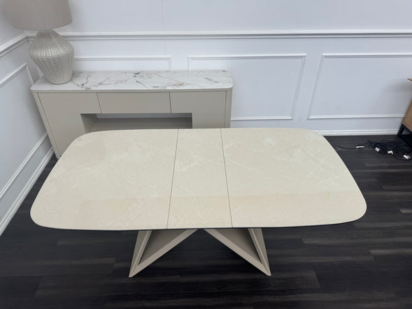 Mirage Small Extending Dining Table marble-effect ceramic top 140-170cm
