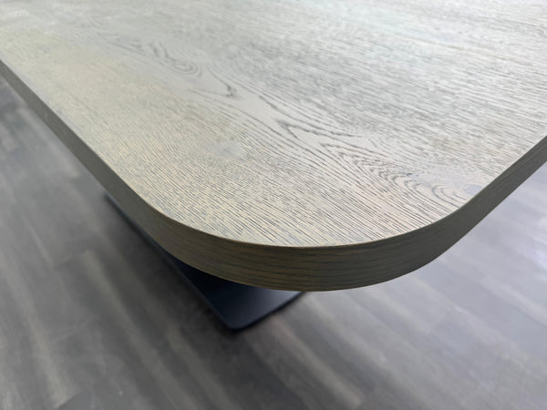 Jai Large Extending Dining Table Dark Oak Wooden Top 180-230cm