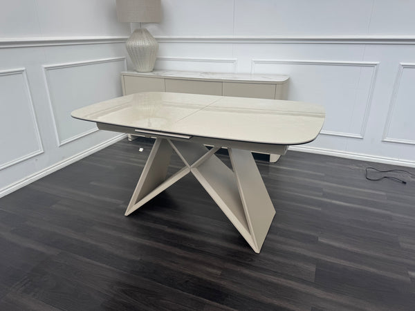 Mirage Small Extending Dining Table marble-effect ceramic top 140-170cm