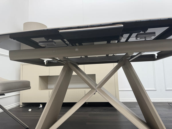 Mirage Small Extending Dining Table marble-effect ceramic top 140-170cm