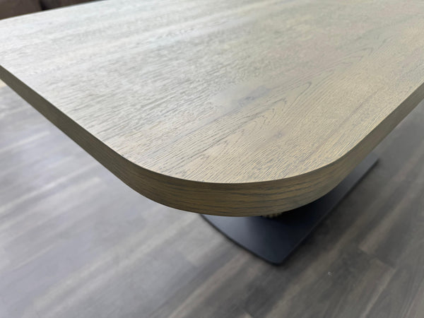 Jai Large Extending Dining Table Dark Oak Wooden Top 180-230cm