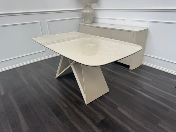 Mirage Small Extending Dining Table marble-effect ceramic top 140-170cm