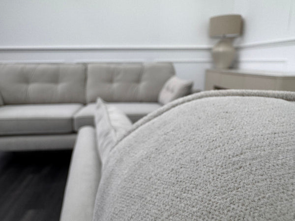 French Connection Zinc Cream Cuddle Loveseat Sofa Set