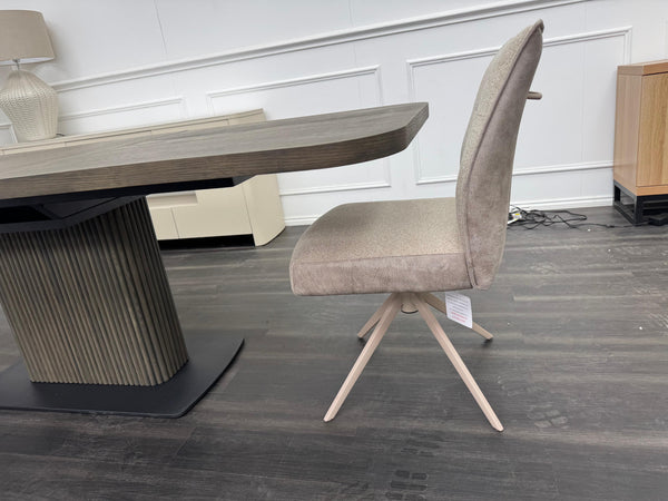 Jai Large Extending Dining Table Dark Oak Wooden Top 180-230cm