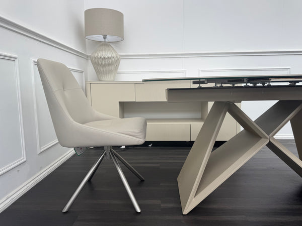 Mirage Small Extending Dining Table marble-effect ceramic top 140-170cm