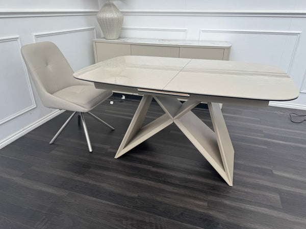 Mirage Small Extending Dining Table marble-effect ceramic top 140-170cm