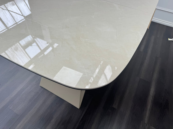 Mirage Small Extending Dining Table marble-effect ceramic top 140-170cm