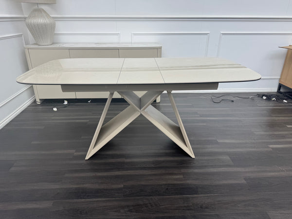 Mirage Small Extending Dining Table marble-effect ceramic top 140-170cm