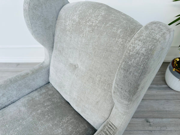 COOPER Grey High Wing Back Accent Armchair