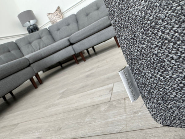 French Connection Grey Fabric Corner Sofa