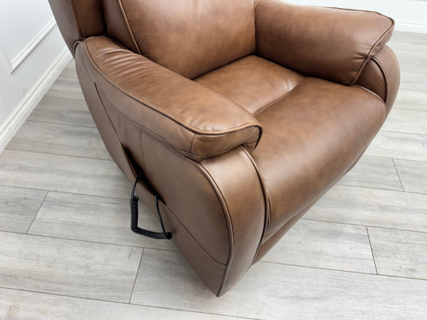 Parker Knoll Boston Leather Lift and Rise Recliner Armchair Brown Leather RRP £3445