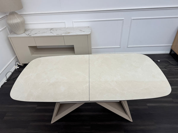 Mirage Large Extending Dining Table marble-effect ceramic top 180-240cm
