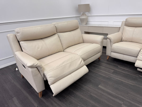 La Z Boy Kenzie Leather 3 & 2 Seater Power Recliner Sofa Set