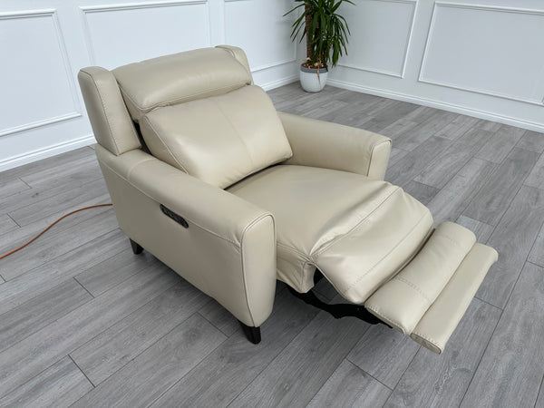 Zen Leather Power Recliner Chair Power Headrest Power Lumber