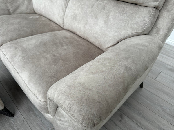 Contempo 2 Seater Sofa Champagne Soft Fabric Velvet