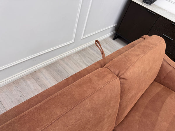 Optimus Tan Brown Fabric 3 Seater Pull Out Sofa Bed