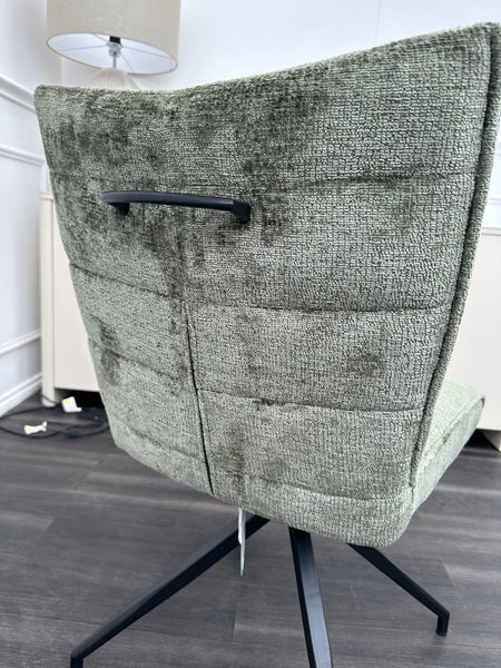 FV Saturn Green Fabric Swivel Dining Chair (Choose Quantity)