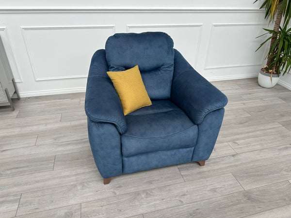 Jackson Power Recliner Armchair Stingray Indigo Fabric RRP £1,809