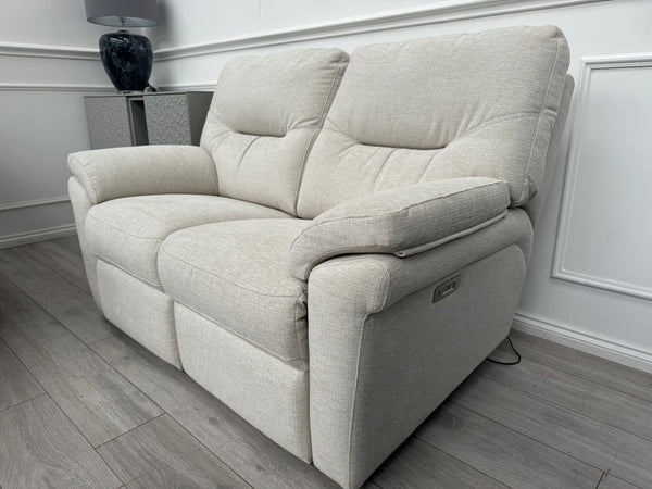 G Plan Seattle Cream Fabric 2+2 Seater Power Recliner Sofa Set