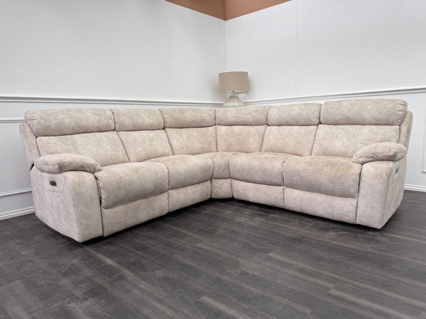 Moreno Large Corner Plush Velvet Set Power Recliner