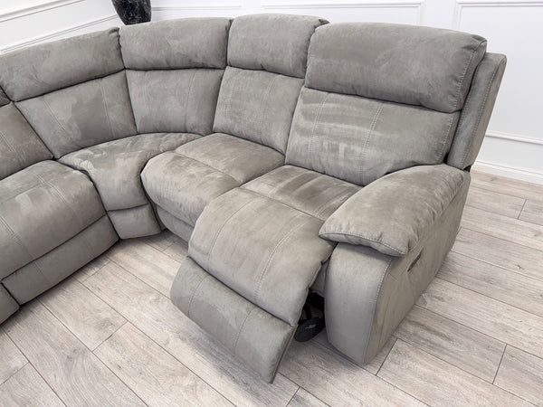 Moreno Large Corner Grey Fabric Power Recliner