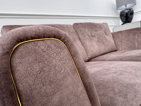 FURNITURE VILLAGE ARIANA 2+2 Seater Sofa Set Classic Back Dapple Chocolate