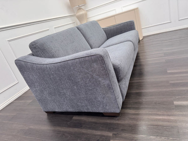 Optimus 3 Seater Grey Fabric Sofa Pull Out Bed Including Mattress