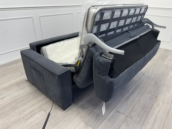 Furniture Village Electric 3 Seater Sofa Bed Charcoal Grey