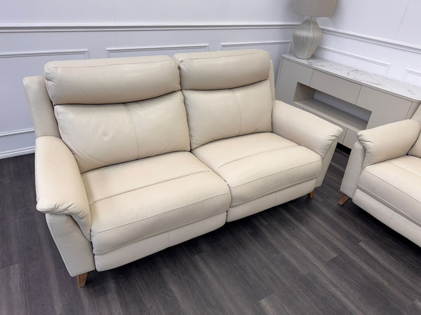 La Z Boy Kenzie Leather 3 Seater & Armchair Power Recliner Sofa Set