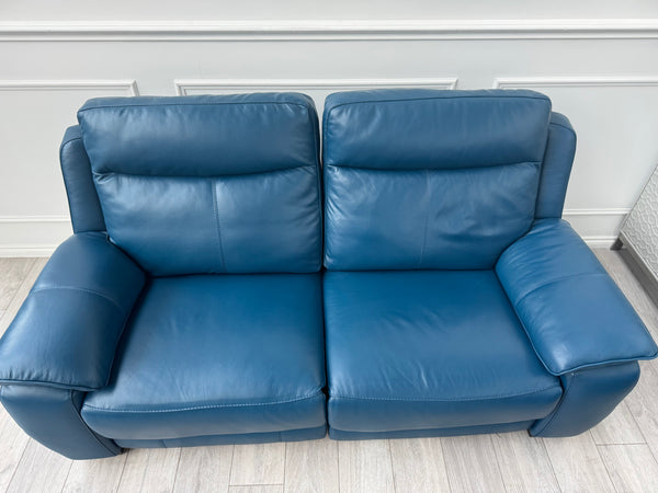Starlight 3+2 Seater Sofa Set Power Seat Headrest Navy Leather