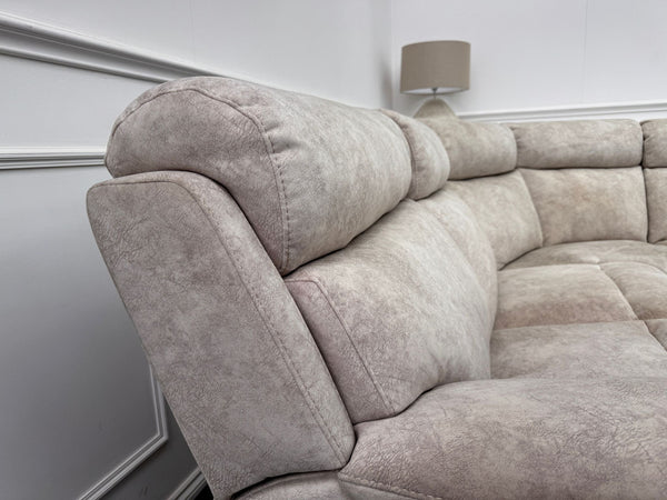 Moreno Large Corner Plush Velvet Set Power Recliner
