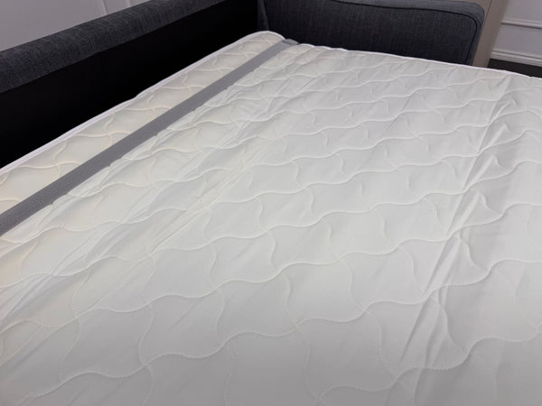 Optimus 3 Seater Grey Fabric Sofa Pull Out Bed Including Mattress