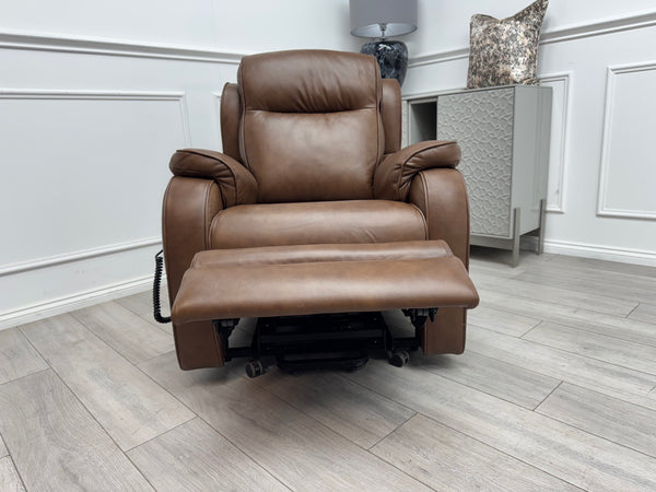 Parker Knoll Boston Leather Lift and Rise Recliner Armchair Brown Leather RRP £3445