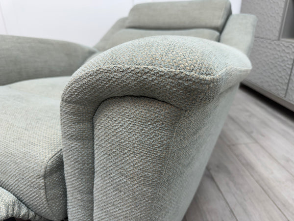 Parker Knoll Colorado Duck Egg Blue Fabric Armchair Power Recliner
