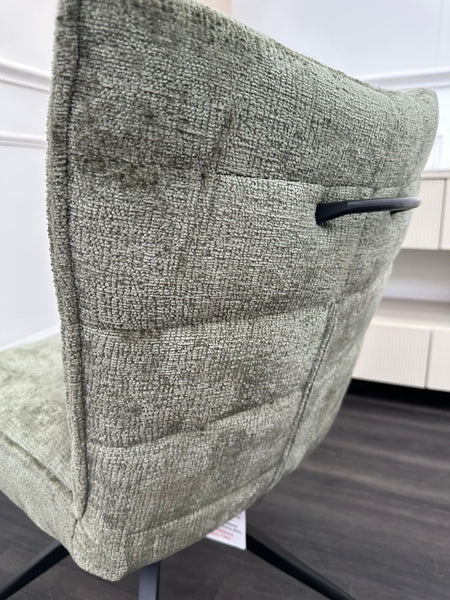 FV Saturn Green Fabric Swivel Dining Chair (Choose Quantity)