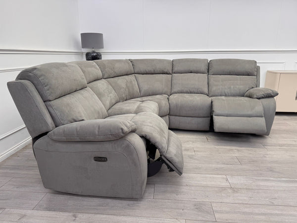 Moreno Large Corner Grey Fabric Power Recliner