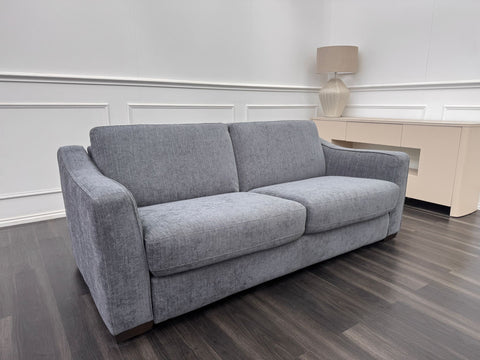 Optimus 3 Seater Grey Fabric Sofa Pull Out Bed Including Mattress