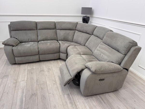 Moreno Large Corner Grey Fabric Power Recliner